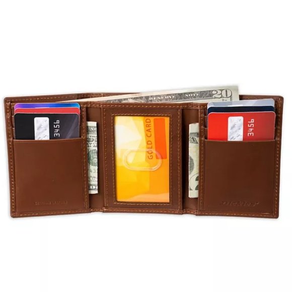 Men's Dickies Leather Logo Embossed Trifold Wallet NEW - Picture 2 of 7